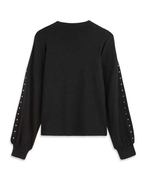 חולצת בסיס ארוכה עם שרוולים פתוחים בנות