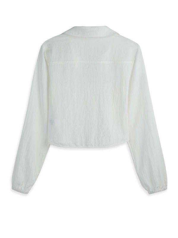 חולצת קרופ עם כפתורים בנות