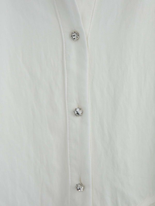 חולצת קרופ עם כפתורים בנות