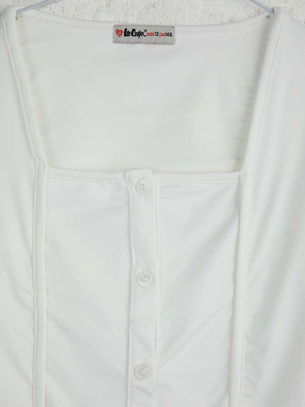 קרדיגן קרופ סרוג עם צווארון עגול בנות