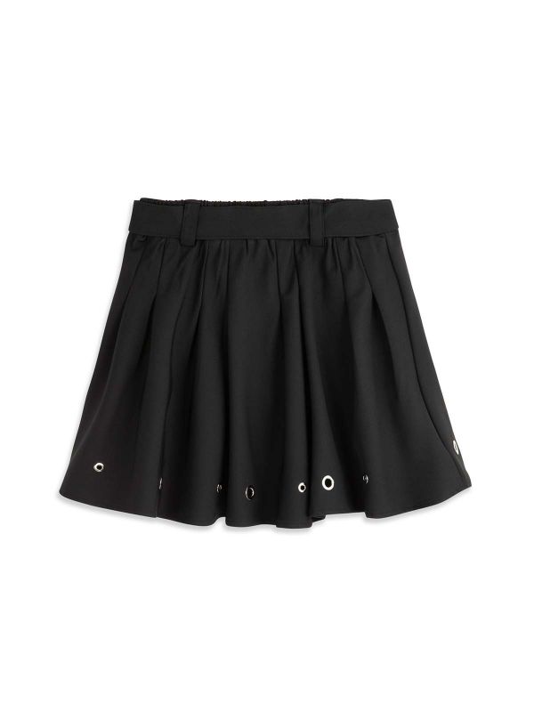 חצאית מיני שחורה עם חגורה בנות