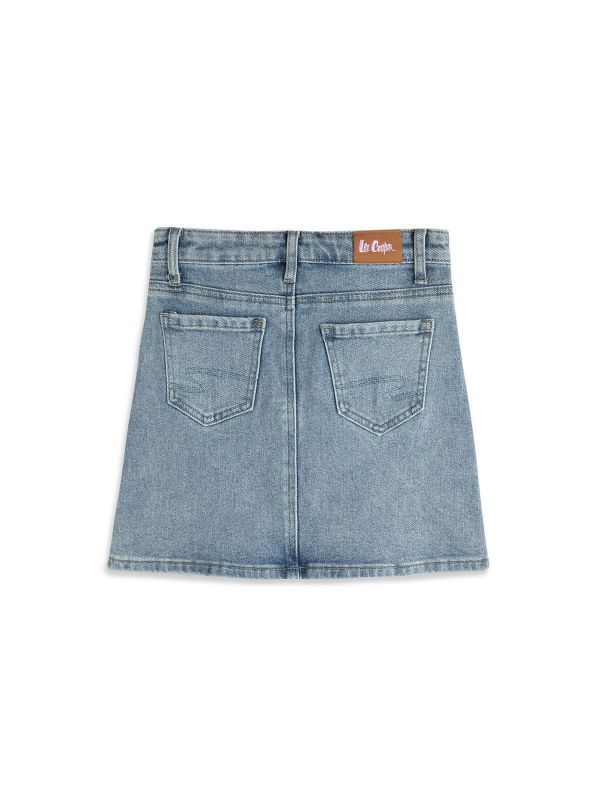 חצאית ג’ינס עם פנינים בנות