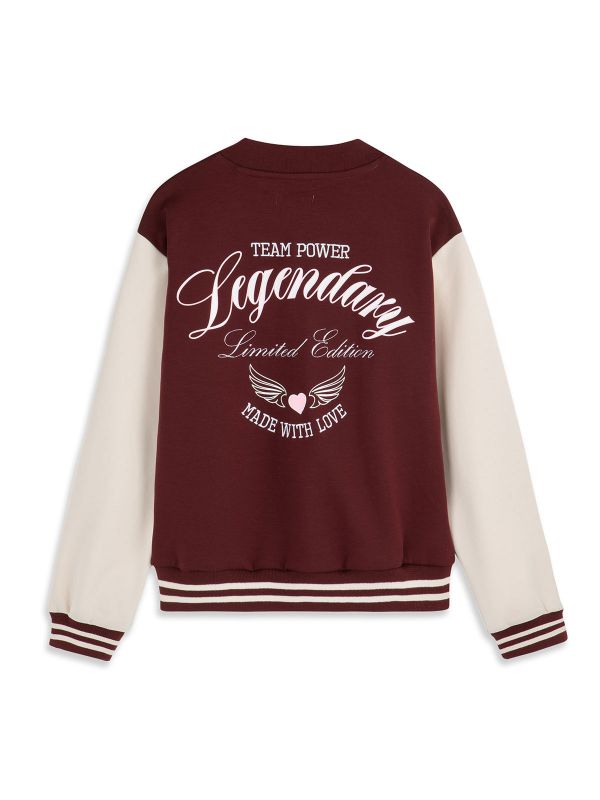 ז’קט בייסבול בשילוב צבעים בנות