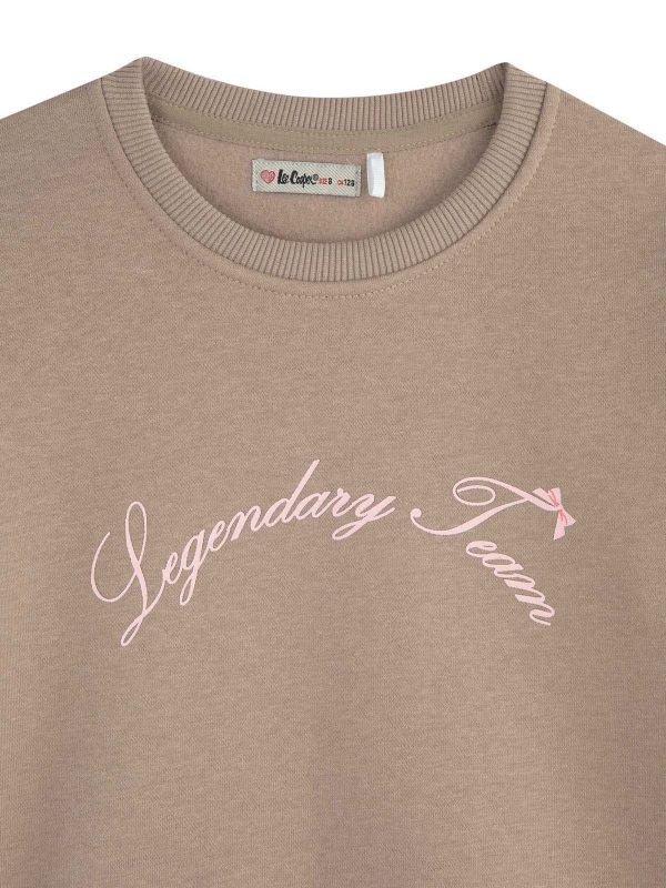 סווטשירט עם שרוכים בשרוולים בנות