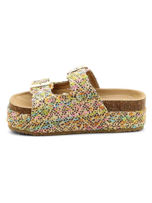 כפכפי פלטפורמה עם רצועות לנשים