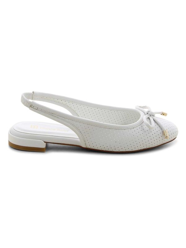 נעלי בובה פתוחות מאחור עם פפיון לנשים