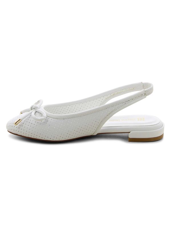 נעלי בובה פתוחות מאחור עם פפיון לנשים