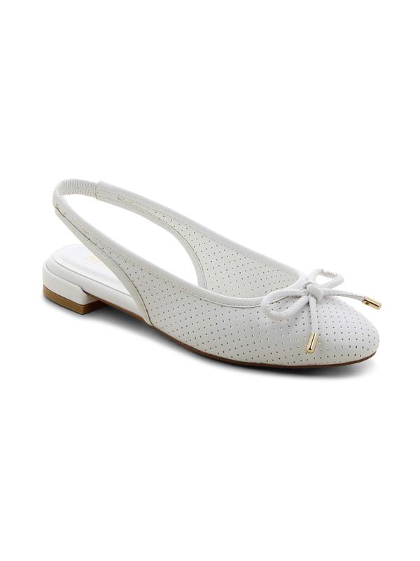 נעלי בובה פתוחות מאחור עם פפיון לנשים