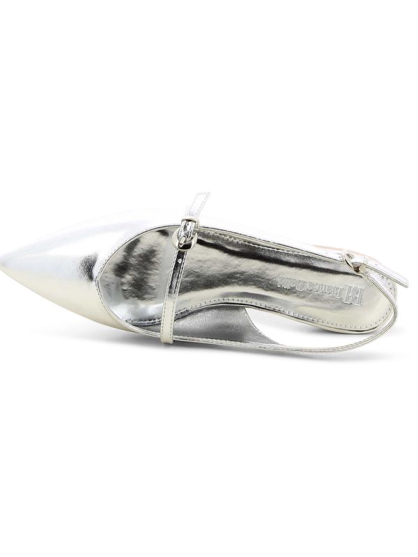 נעלי סירה שטוחות מטאליות לנשים