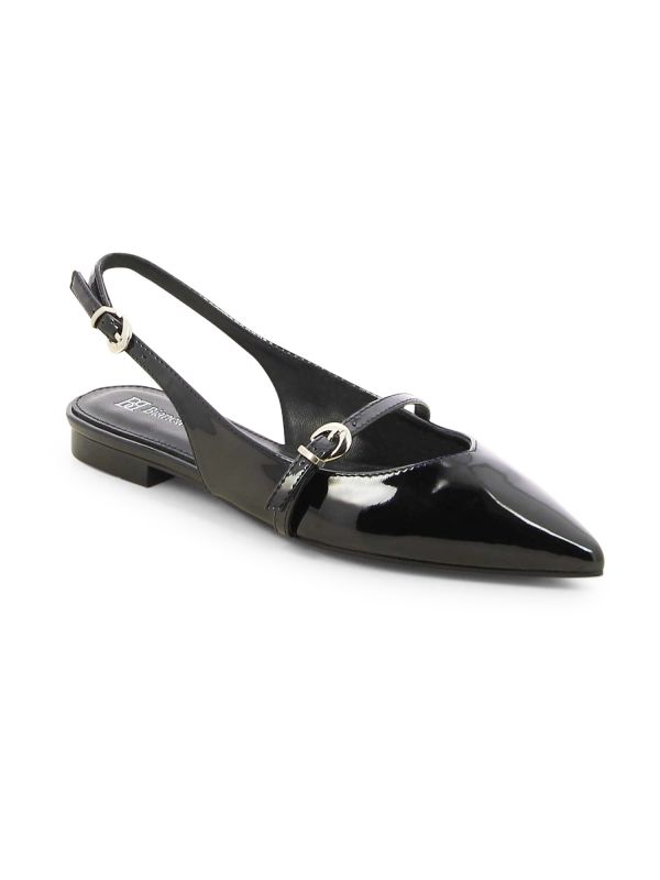 נעלי סירה שטוחות מטאליות לנשים