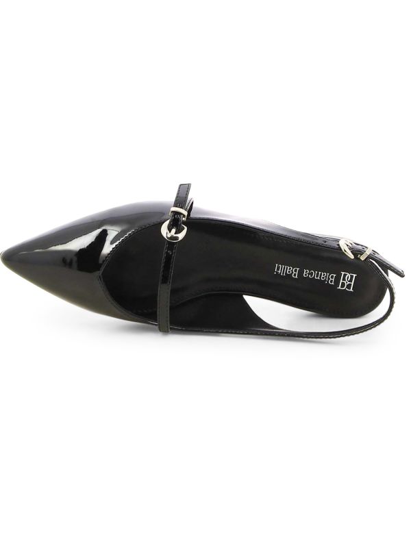 נעלי סירה שטוחות מטאליות לנשים