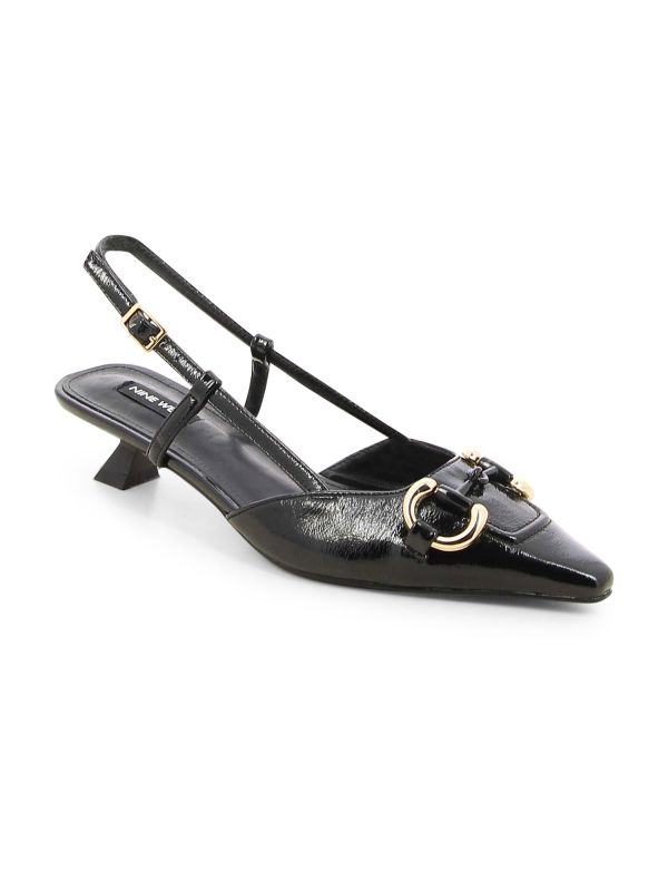 נעלי סירה עם עקב ואבזם מתוכשט