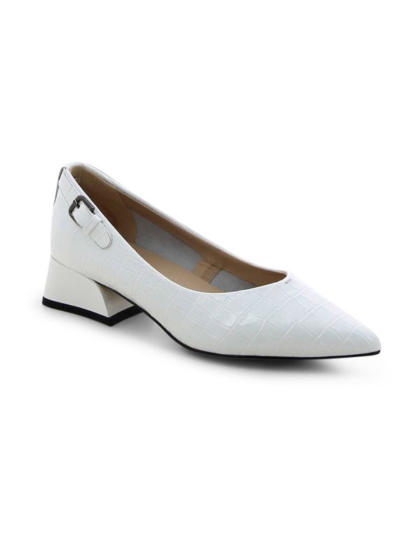 נעלי סירה עם עקב בדוגמת נחש לנשים