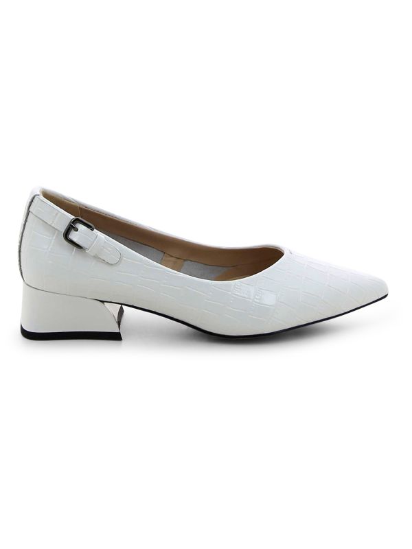 נעלי סירה עם עקב בדוגמת נחש לנשים