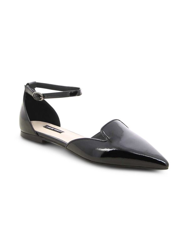 נעלי סירה שטוחות עם רצועת קרסול לנשים