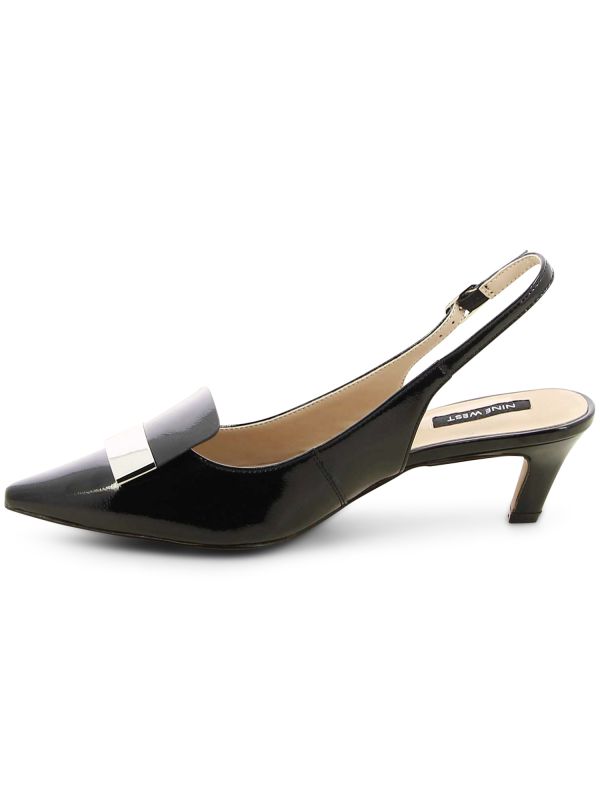 נעלי סירה מבריקות עם עקב לנשים