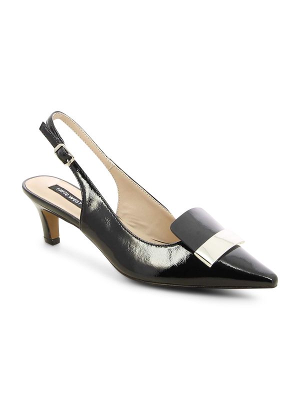 נעלי סירה מבריקות עם עקב לנשים