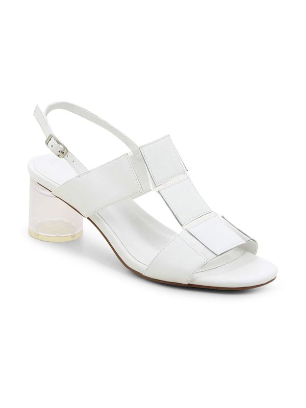 סנדלי נשים עם עקב שקוף