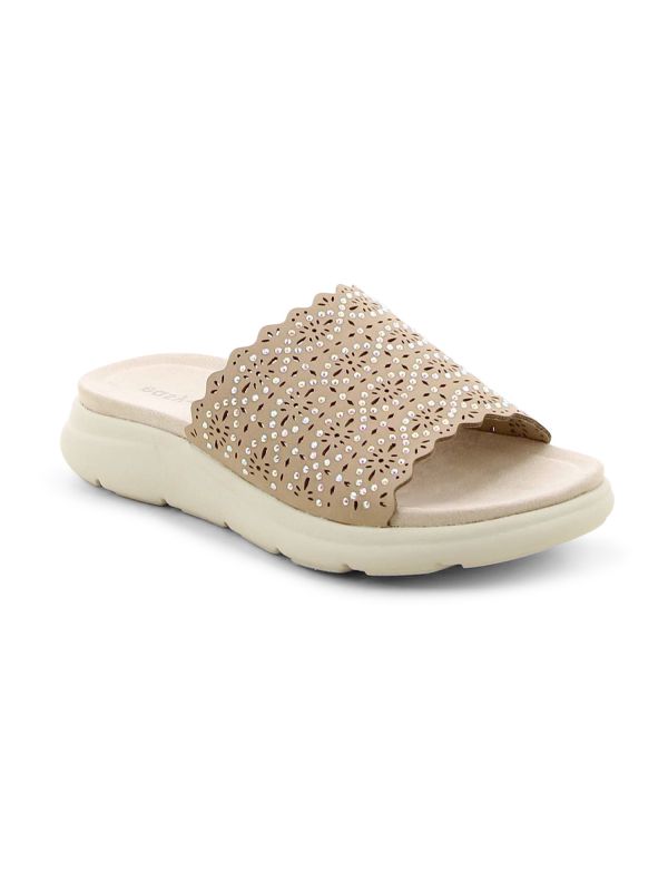 כפכפי נוחות רצועה עם אבנים לנשים