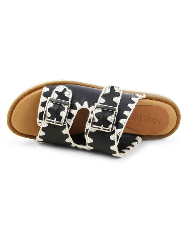 כפכפי רצועות עם רקמה לנשים