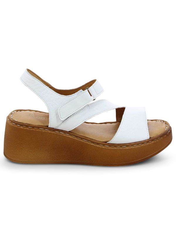 סנדלי רצועה אלכסונית עם עקב רוקי לנשים