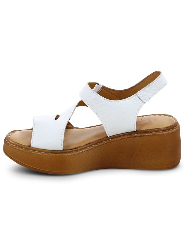 סנדלי רצועה אלכסונית עם עקב רוקי לנשים