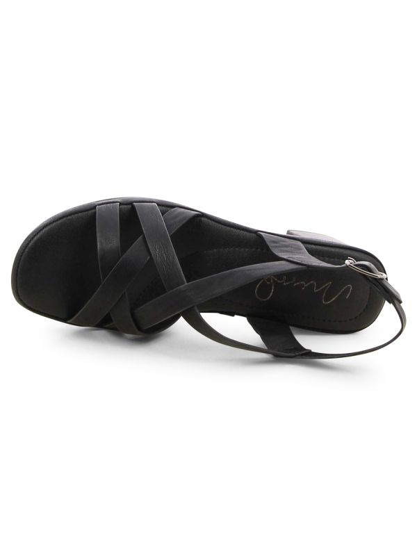 סנדלי עקב עם רצועות מוצלבות לנשים