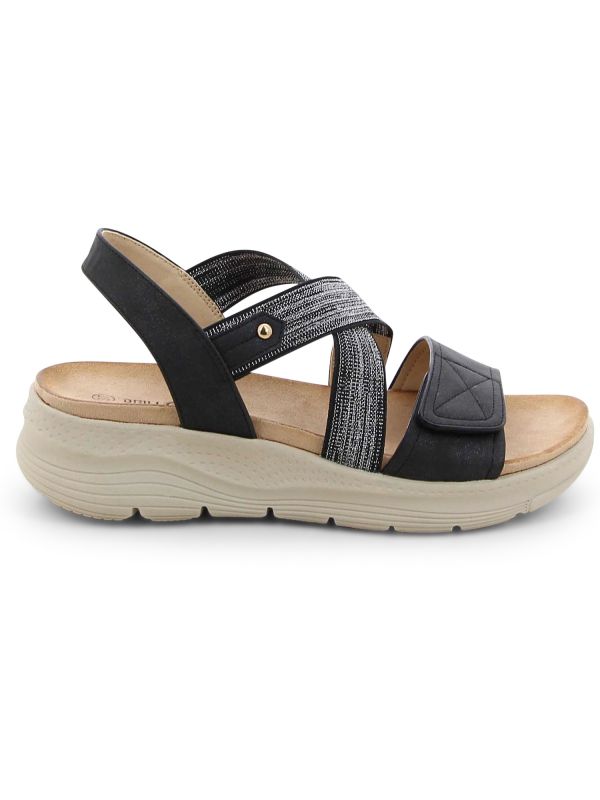 סנדלי נוחות עם עקב רוקי לנשים