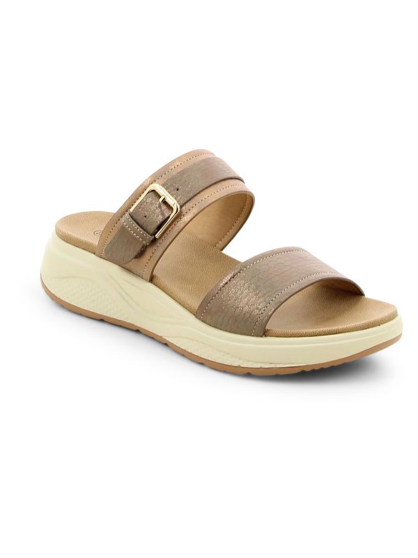 כפכפי רצועות עם עקב רוקי לנשים