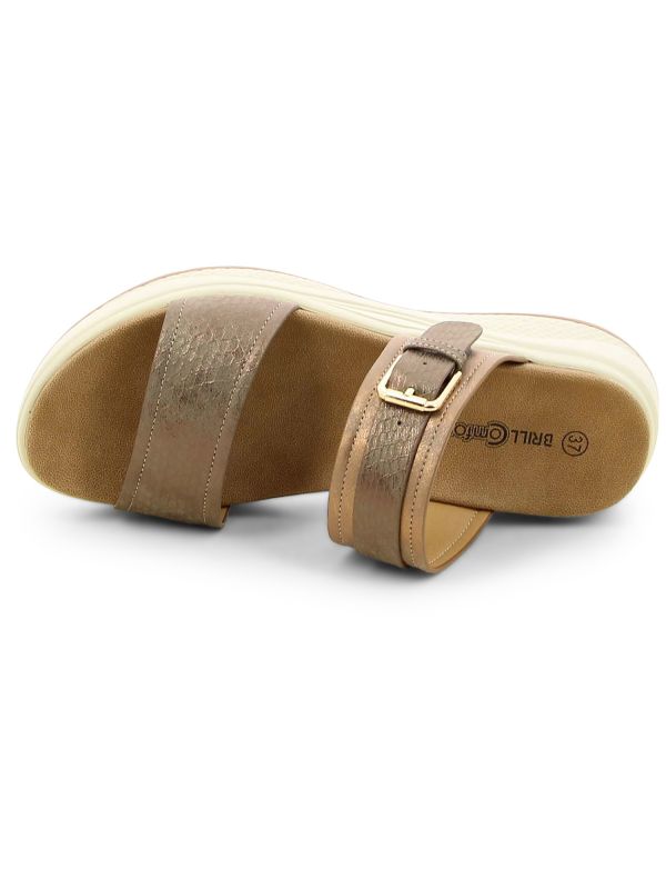 כפכפי רצועות עם עקב רוקי לנשים