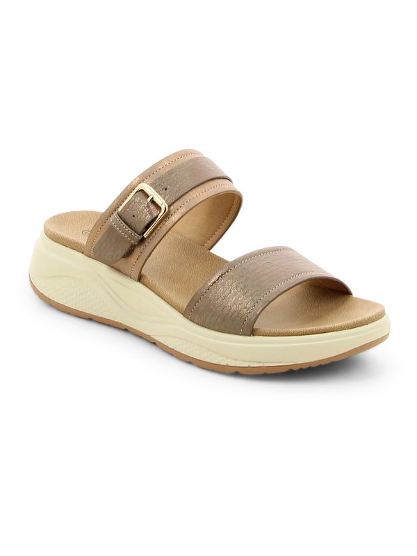 כפכפי רצועות עם עקב רוקי לנשים