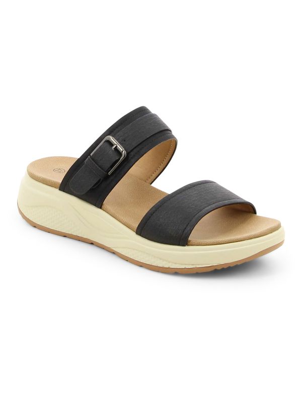 כפכפי רצועות עם עקב רוקי לנשים