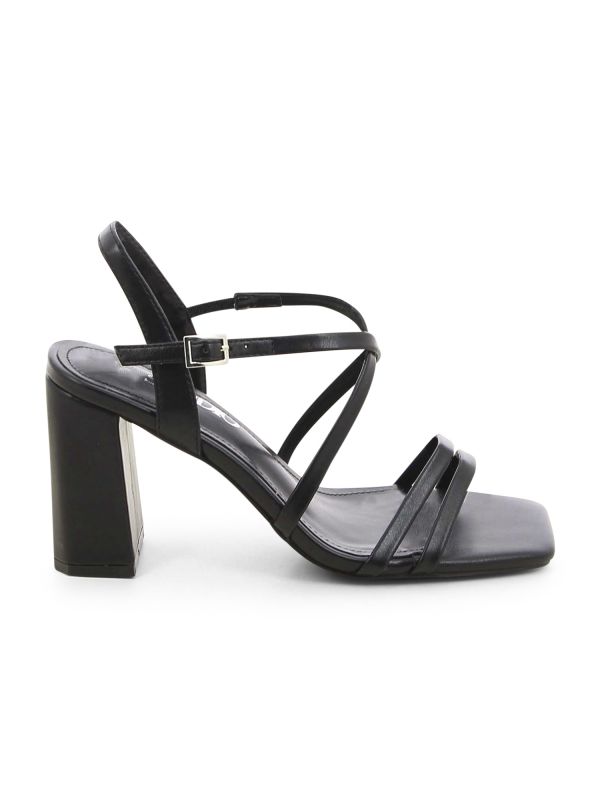 סנדלי רצועות אלגנטיים עם עקב צ’אנקי לנשים