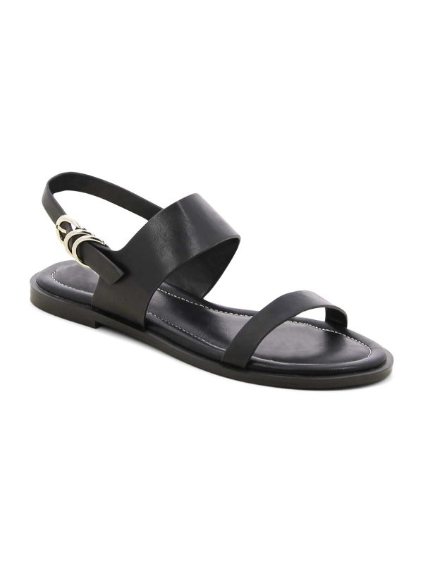 סנדלים שטוחים עם אבזמים מוזהבים לנשים