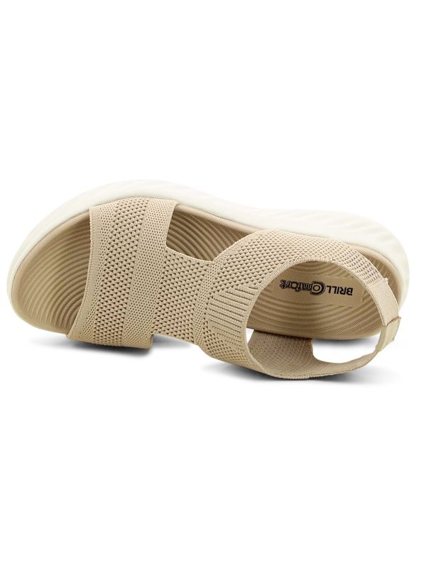 סנדלי נוחות מחוררים עם עקב רוקי לנשים