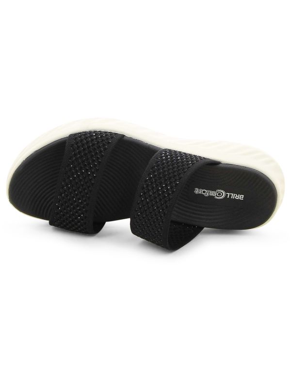 סנדלי נוחות מחוררים עם עקב רוקי לנשים