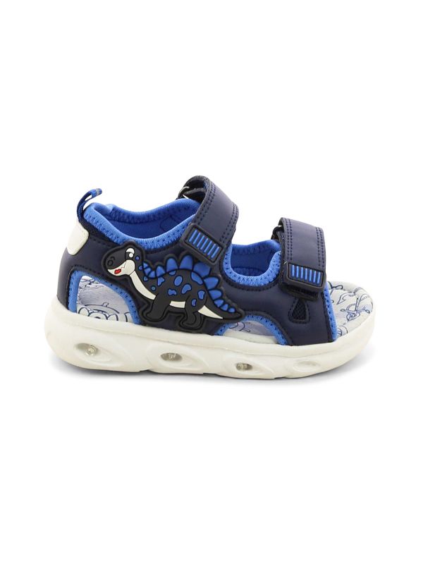 סנדלי אורות לילדים דוגמת דינוזאור