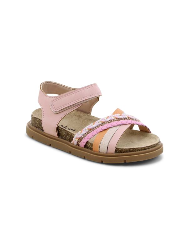 סנדלי ילדות עם רצועות קלועות