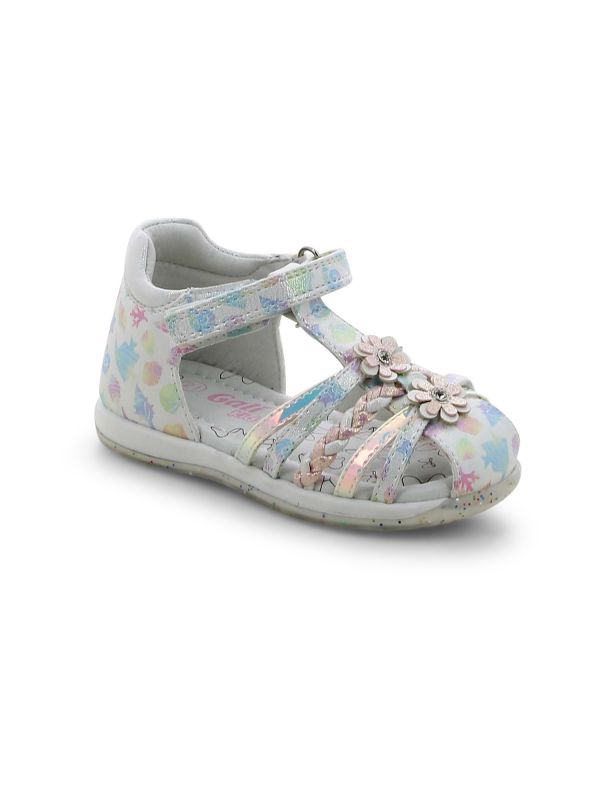 סנדלי פעוטות קלועים דוגמת אוקיינוס