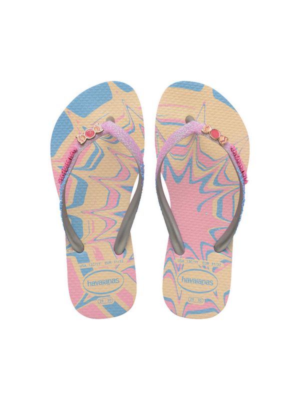 נעלי אצבע HAVAIANS דוגמת סוכריות לילדות