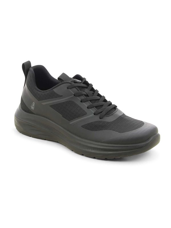 נעל ספורט דמוי עור שחורה לגברים