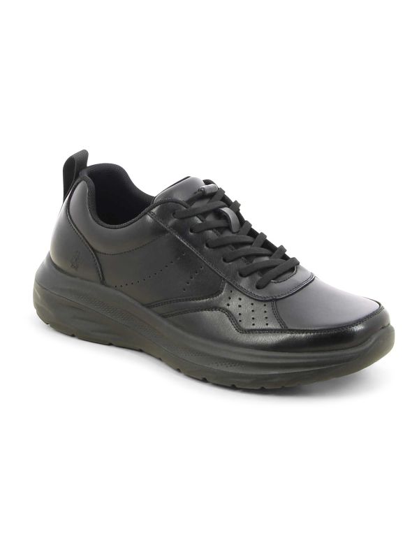 נעל ספורט עור שחורה לגברים