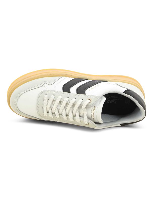 נעלי סניקרס פסים רטרו סוליית פלטפורמה לנשים