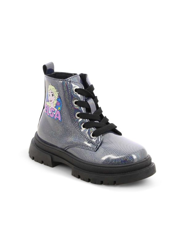 נעליים צבאיות מבריקות דוגמת פרוזן לילדות