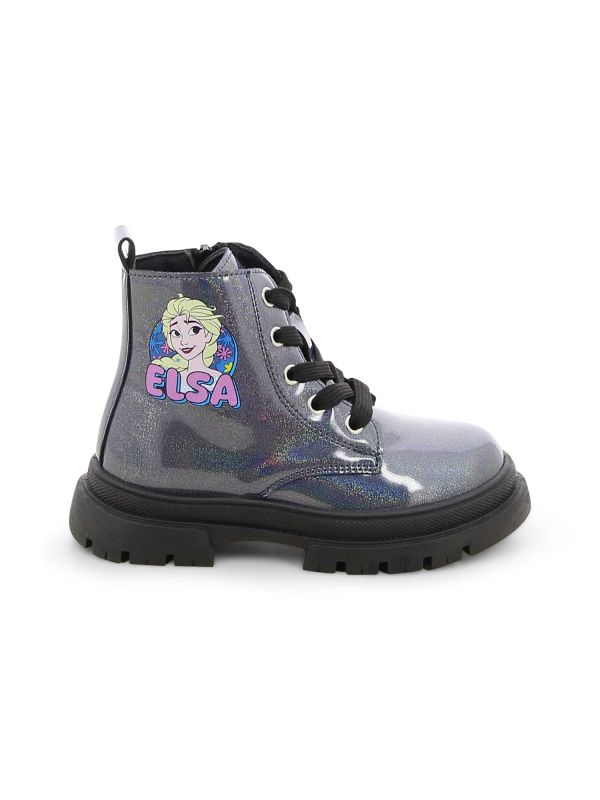 נעליים צבאיות מבריקות דוגמת פרוזן לילדות