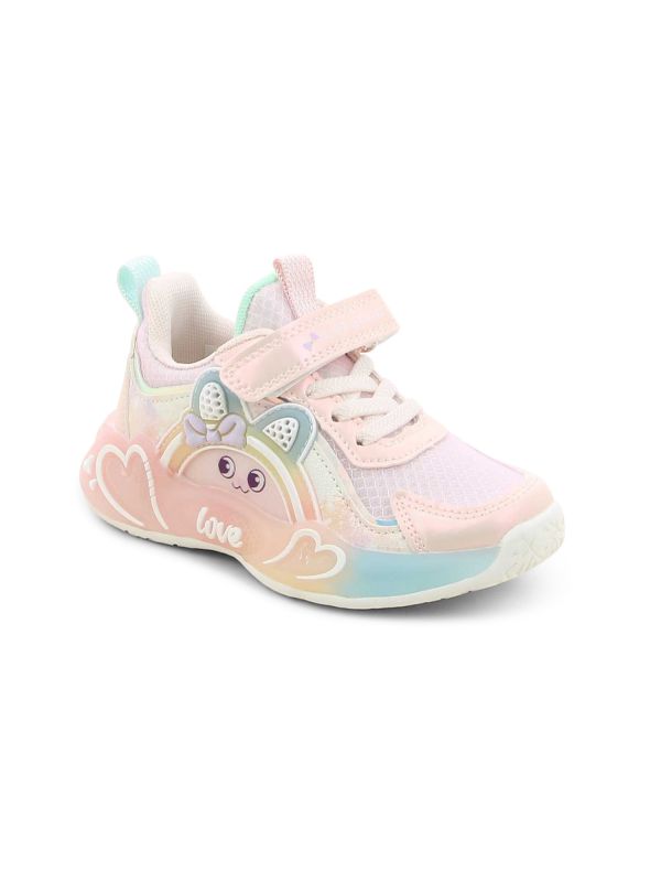 נעלי סניקרס אופנתיות לילדות עם סגירת סקוטש