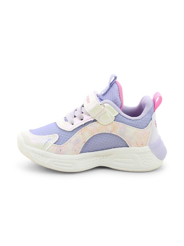 נעלי סניקרס אופנתיות לילדות עם סגירת סקוטש