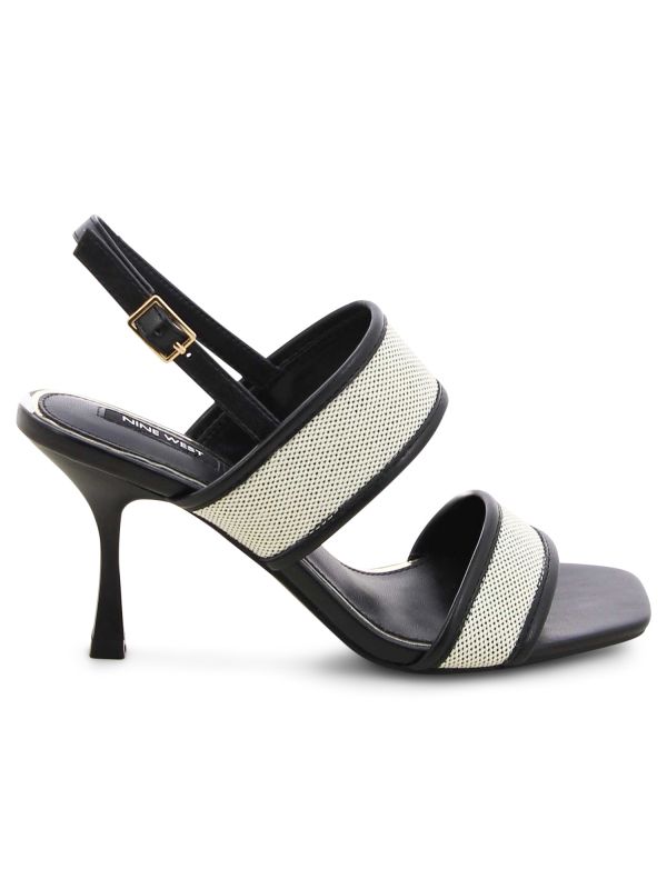 סנדלי סטילטו לנשים עם רצועות ארוגות