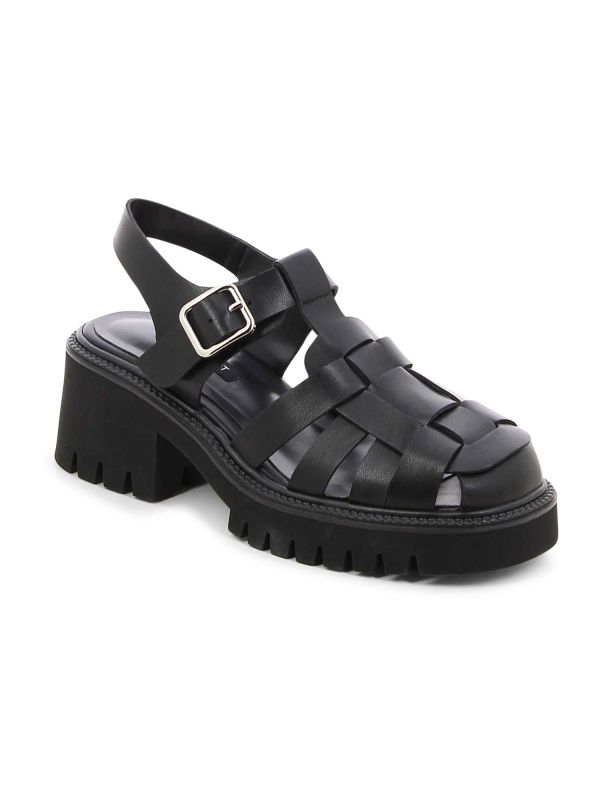 סנדלי גלדיאטור מטאליים לנשים