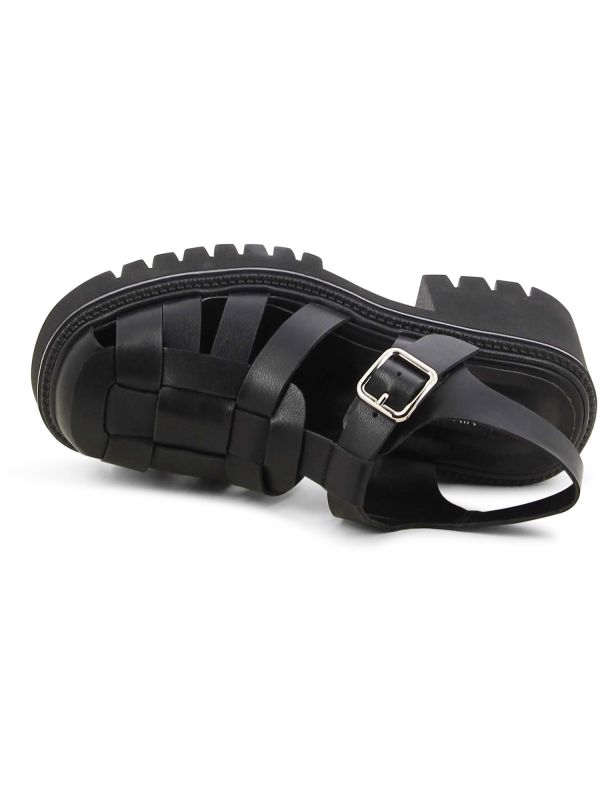 סנדלי גלדיאטור מטאליים לנשים